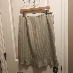 Size 12 Pinstripe Skirt with fringe